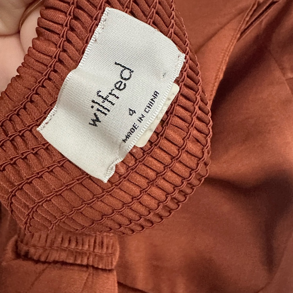 Aritzia Magdalena Satin Dress size 4 Rust - Picture 6 of 6